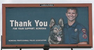 Wisconsin Police Association Erects Billboard of Cop Who Killed Man, Insulting Friends and Family of Victim